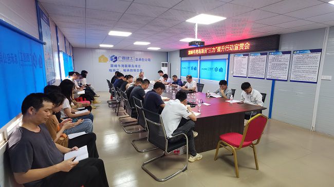 分公司党支部书记、副总经理胡海云深刻牛湾岛项目宣贯《“三力”提升行动》；平ㄊ 摄建图）.jpg